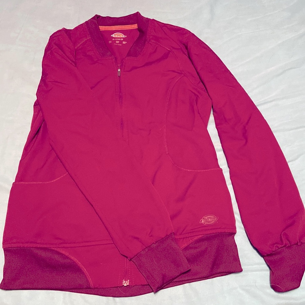 Size small Dickies Wine colored scrub jacket